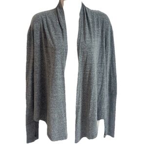 Andrea Jovine Gray Casual Lightweight Cardigan Open Women’s Medium Cotton Blend